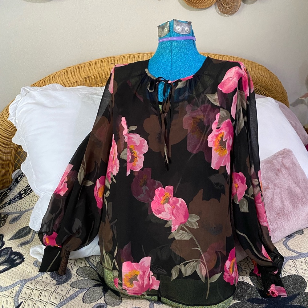 Poppy Print Blouse